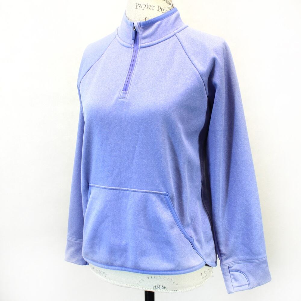 Athleta Girl Violet Zipped Sweetshirt Top Stand Neck Activewear Size XL 14 Year